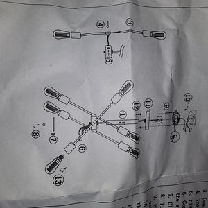 Black and Gold Unique 8 Light Fixture